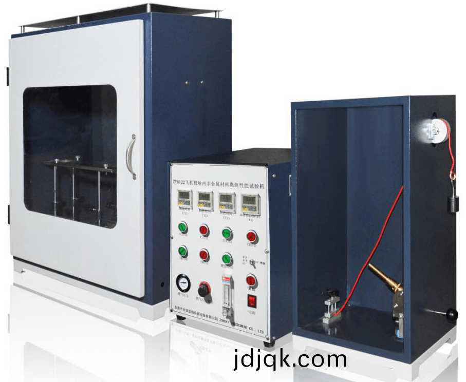 FAR25.853 Non-metallic material combustion performance testing machine